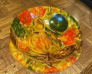 Retro fiberglass salad set