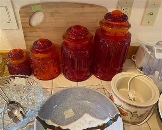 Retro moon & star canister set