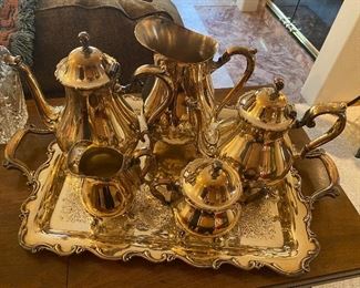 Vintage silver tea set