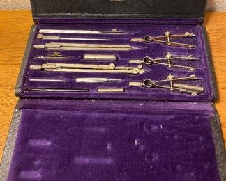 Antique drafting set