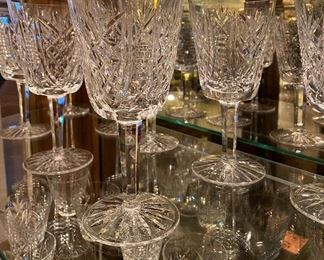 Waterford Clare cut crystal, 3 different sizes, 12 pieces each