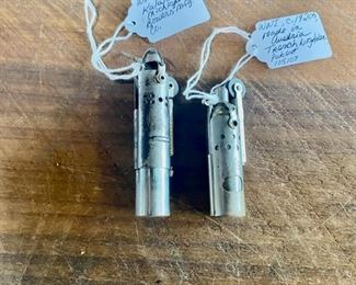 WWI, c.1920's, Trench Lighters, Austria lighter on left and Kalamazoo, MI Bowers Mfg. Co. lighter on right