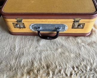 c.1940's, VERY UNIQUE LUGGAGE and an extremely rare piece find, this is an IRO-CASE, Made by Janis, Inc., and it's a Suitcase with an Electric Travel Iron that doubles as the handle! See next two photos...