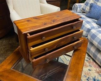 Antique Handmade 3-Drawer Solid Cedar Chest