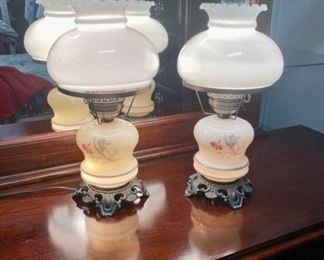 Pair of Two Double-Lit Lamps