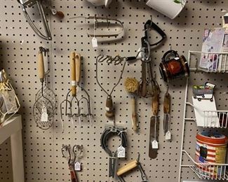 Vintage Wooden Handled Kitchen Utensils