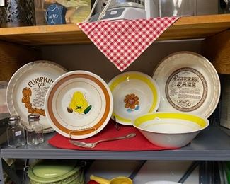 Vintage Serving Bowls and Ceramic Pie Dishes