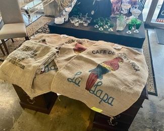 Large Vintage LaLapa Burlap Bags