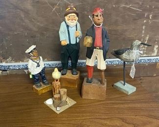 Vintage OLD SALTS Wooden Figures (4" to 12")
