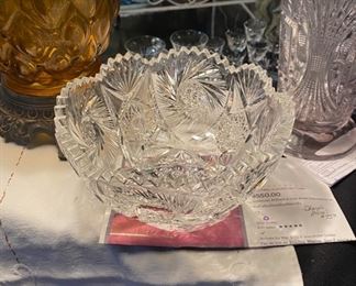 Vintage American Brilliance 8" Geometric Bowl (Value $550)