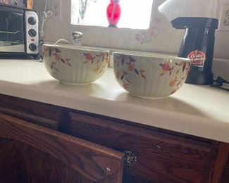 . . . . two Autumn Leaf bowls by Hall