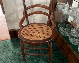 . . . an old caned chair
