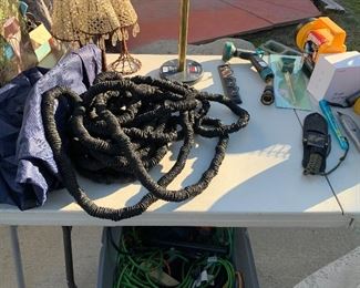 Garden hose, some tools