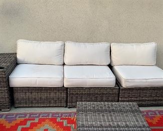 Huge outdoor rattan sofa and lounge set