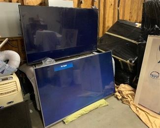 Two large flat screen TVs
