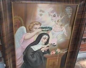 St. Rital in 1890s frame(probably original to the picture