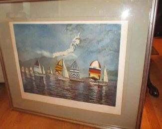 Phillip Sage, Spinnaker Start, signed and numbered from an edition of 200