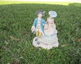 German porcelain figure with lace