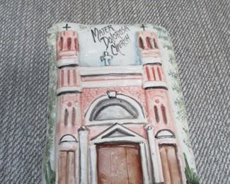 New Orleans glazed model of Mater Dolorosa church