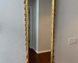 Long gold-leaf mirror (great in an entryway or closet)