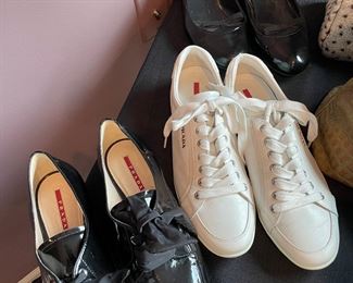 Prada shoes:  size 39.5 and 39