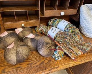 Yarn and knitting needles