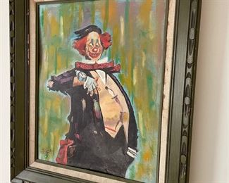 Clown artwork - framed