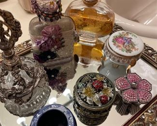 Perfume bottles and pill/pin holders