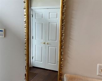 Large gold entryway or closet mirror