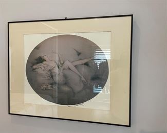 Framed signed artwork