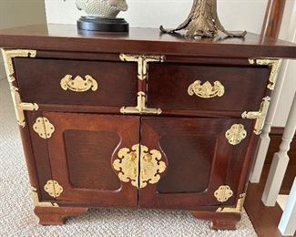 Brass accent Asian-style chest