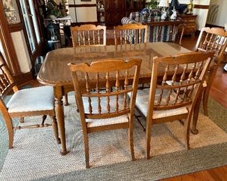 Ethan Allen table with 6 chairs