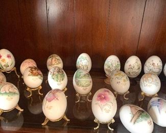 collection of Noritake Easter eggs