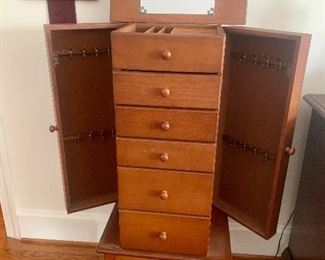 Tall jewelry cabinet