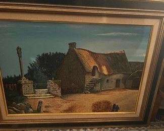 Farmhouse Painting A. Ferrier