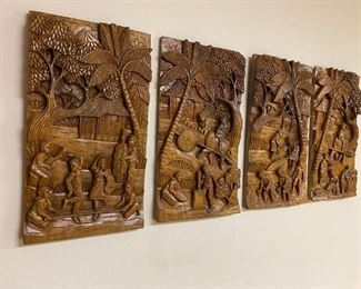 Original 3D Wooden Carving Wall Art from The Philippines