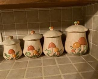 Vintage mushroom containers