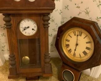 Antique clocks.