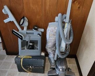 Kirby vacuum with carpet shampoo attachment