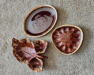 Unique brown pottery pieces