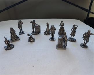 Pewter figurine collection