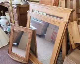 Oak mirrors