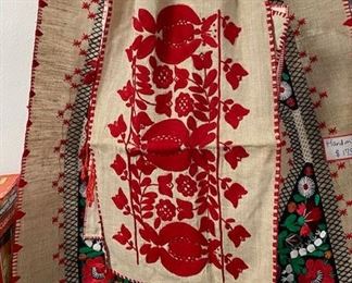 HUNGARIAN TEXILES  AND EMBROIDERY PIECES.