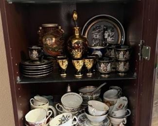 tea cups cabinet
