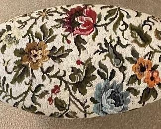 $50 
Cast iron matching foot rest oval stool 19x10x8