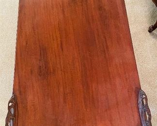 $95 
Carved walnut French style coffee table 39Wx20Dx16H