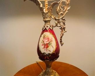 $60 
Ewer lamp porcelain 33H