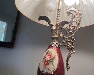 $60 
Ewer lamp porcelain 33H