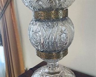 $150 
Crystal Lamp 34H one crack