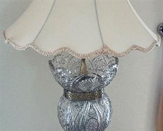 $150 
Crystal Lamp 34H one crack